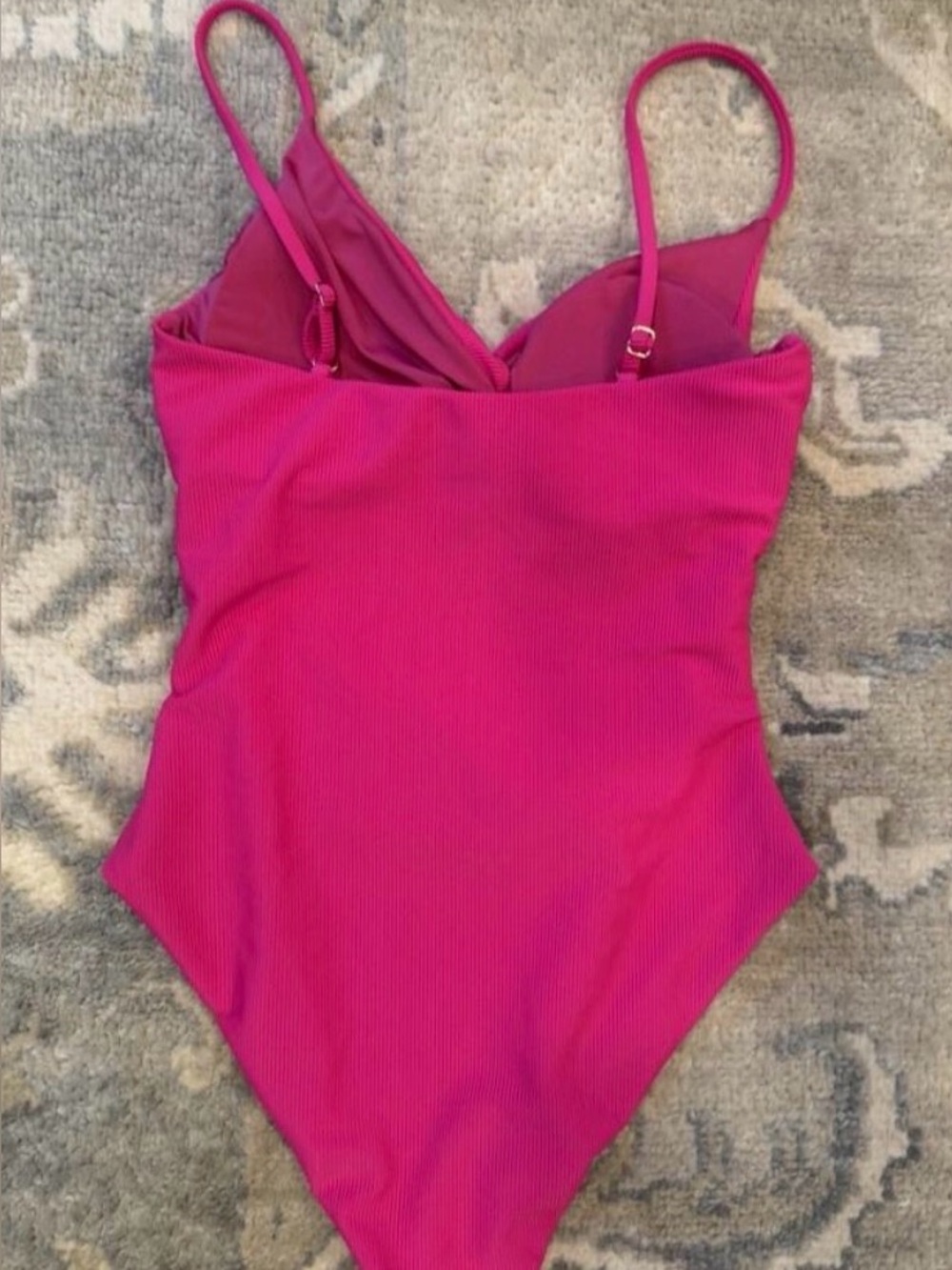 Beach Riot Annalisa Textured One-Piece Swimsuit Beach Riot Raspberry - Picture 6 of 12